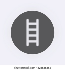 Ladder icon in circle . Vector illustration