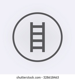 Ladder icon in circle . Vector illustration