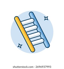Icono de escalera de Ilustración vectorial limpia y moderna
