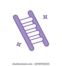 Icono de escalera de Ilustración vectorial limpia y moderna