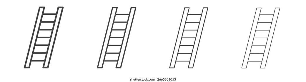 Ladder icon concept outline symbol design.