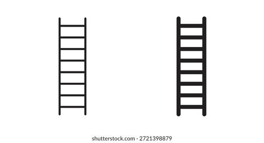 Conjunto de concepto de icono de escalera. Colección de íconos simple