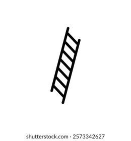 Ladder icon Flat fill set collection