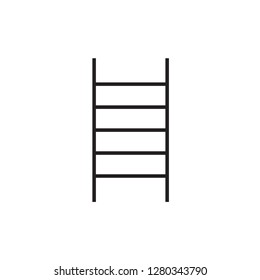 Ladder icon flat. Illustration isolated vector sign symbol