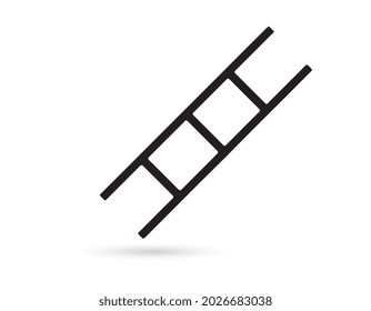 Icono de escalera plana. Símbolo de signo de vector aislado de ilustración