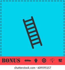 Ladder icon flat. Simple vector symbol and bonus icon
