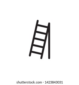 Ladder Icon Flat Vector Illustration - Vector