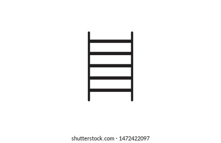 Ladder Icon Flat Vector Illustration - Vector