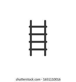 Ladder Icon Flat Vector Illustration