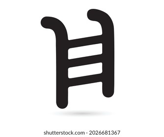 Leitersymbol Flache Vektorgrafik