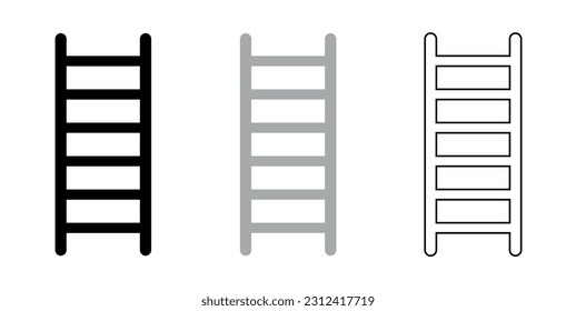 Ladder icon flat vector illustration isolated on white background.