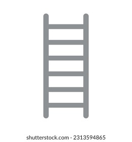 Ladder icon flat vector illustration isolated on white background.