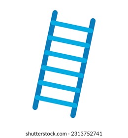 Icono de la escalera de imagen vectorial plana aislada en fondo blanco.