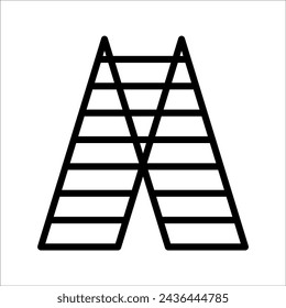 Ladder Icon Flat Vector Illustration