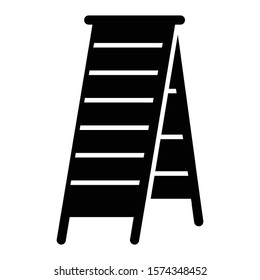 ladder icon glyph vector design