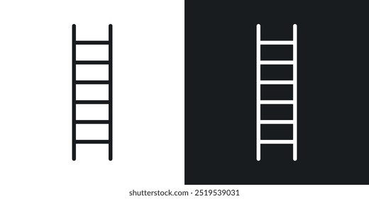 Ladder icon icons in black and white filled style