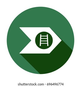 Ladder icon,  isolated. Flat  design. 