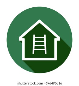 Ladder icon,  isolated. Flat  design. 