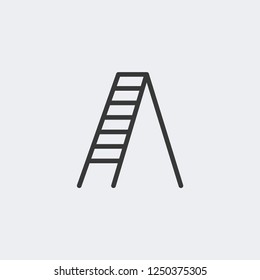 Ladder icon isolated on background. Stair symbol modern, simple, vector, icon for website design, mobile app, ui. Vector Illustration