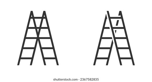 Ladder icon isolated on a white background. Vector illustration. 