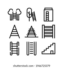 ladder icon or logo isolated sign symbol vector illustration - Collection of high quality black style vector icons
