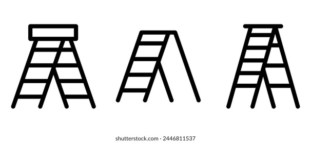 ladder icon or logo isolated sign symbol vector illustration - high quality black style vector icons
