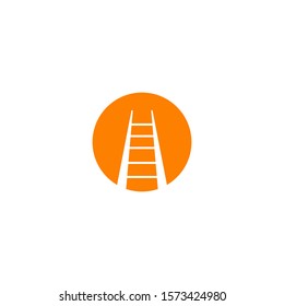 Ladder icon logo symbol design inspiration vector template illustration