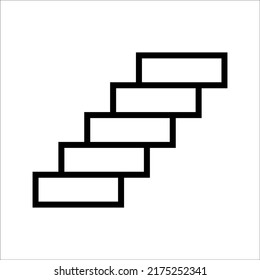 ladder icon logo vector design template, on white background, eps 10.
