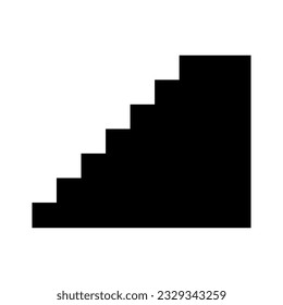 icono de la escalera logo de diseño vectorial, en fondo blanco.eps