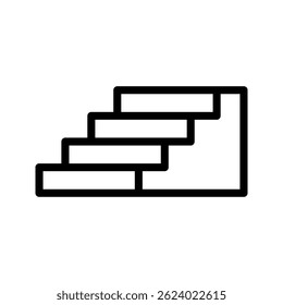  ícone de escada modelo de design de vetor de logotipo, no fundo branco, eps 10.