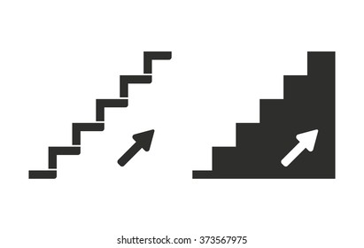 Ladder  icon  on white background. Vector illustration.