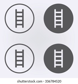 Ladder icon set in circle . Vector illustration