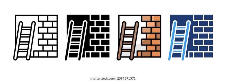 Ladder Icon Set Multiple Style Collection