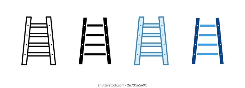 Conjunto de iconos de escalera Colección de estilo múltiple