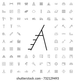 Ladder icon. set of outline construction icons.