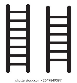 ladder icon set silhouette vector illustration