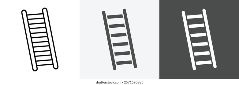 Ladder icon set vector art