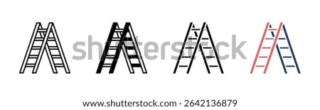 Ladder icon sheet multiple style collection
