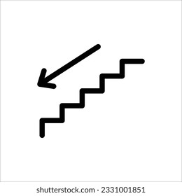 ladder icon simple design in white background