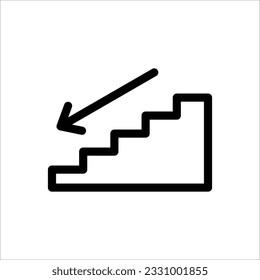 ladder icon simple design in white background