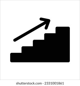 icono de escalera diseño simple en fondo blanco