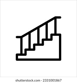 ladder icon simple design in white background