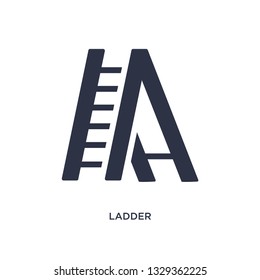 ladder icon. Simple element illustration from construction tools concept. ladder editable symbol design on white background. Can be use for web and mobile.