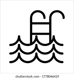 ladder icon. Simple illustration from furniture collection on white background