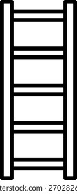 Ladder Icon: Simple Outline Design