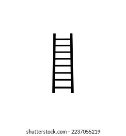 Ladder icon. Simple style building company big sale poster background symbol. Ladder brand logo design element. Ladder t-shirt printing. vector for sticker.