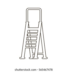 Ladder icon. Stairs line vector illustration