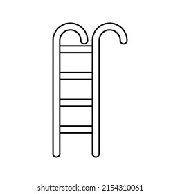 ladder icon. stairs symbol. vector illustration