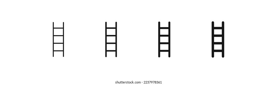 Ladder icon. Step up sign. Worker stairs symbol. Vector isolated sign.