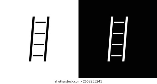 Colección de símbolo de icono de escalera. Vector plano ilustración de stock.